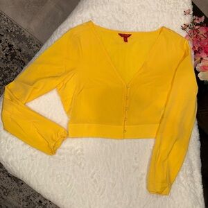 2 x 20$ Guess Vivid Yellow Button-Down Women's Top Size Small